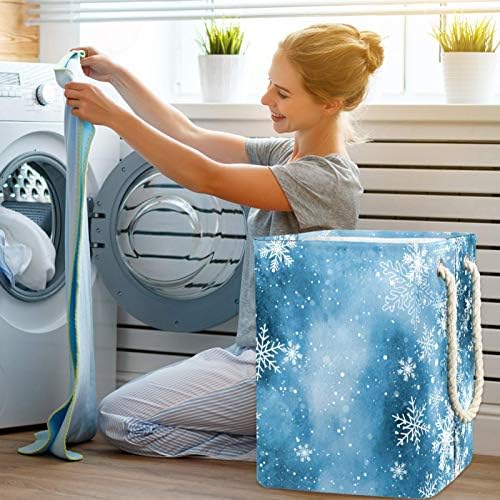 Deyya neve azul lindas cestas de lavanderia cestam altas resistentes dobráveis ​​para crianças adultas meninos adolescentes