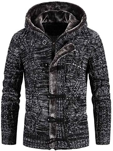 Jaqueta de grandes dimensões, inverno aberto moderno manga longa sobretudo masculino vestido de bola botão liso com capuz