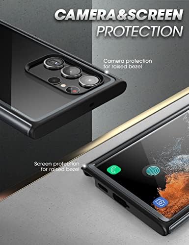 Caso da série Supcase Edge XT para Samsung Galaxy S23 Ultra 5G, Caso de proteção de armação clara com protetor de
