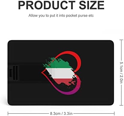 Eu amo a formato do cartão de crédito da Itália USB 2.0 Flash-Drives Stick