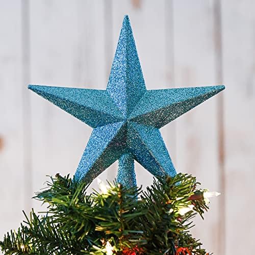 Ornatividade Glitter Star Tree Tree - Christmas Tiffany Blue Decorative Holiday Bethlehem Star Ornament