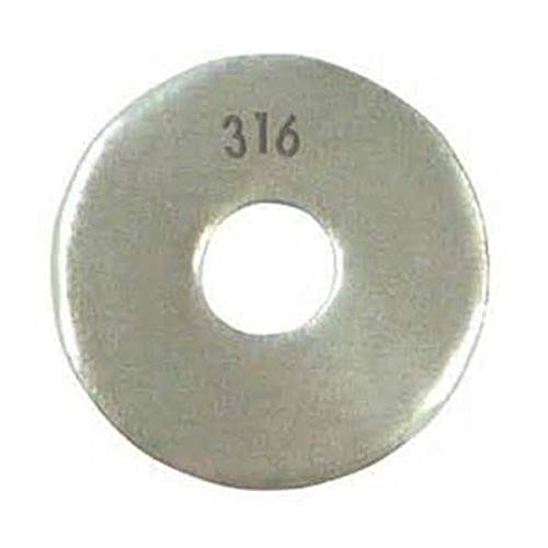Pequenas peças 316 arruela plana de aço inoxidável, acabamento simples, encontra DIN 9021, tamanho do orifício M8, ID