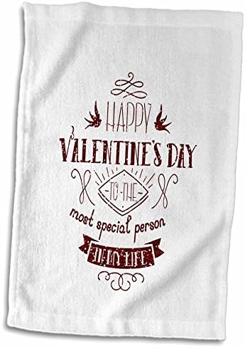 3drose vermelho glitter e branco - feliz dia dos namorados tipografia - toalhas