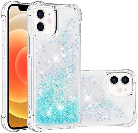 Capa de capa de telefone Compatível com estojo de glitter com iPhone 12/12 Pro Case compatível com mulheres meninas brilho feminino