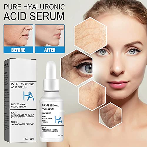 2pcs puro soro de ácido hialurônico para face, hidratante facial com reparo de cuidados com a pele da vitamina C Firmando a pele
