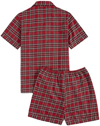 Pijama de seda de cetim masculino de Romwe Configure a camisa de botão de manga curta e roupas de dormir de shorts