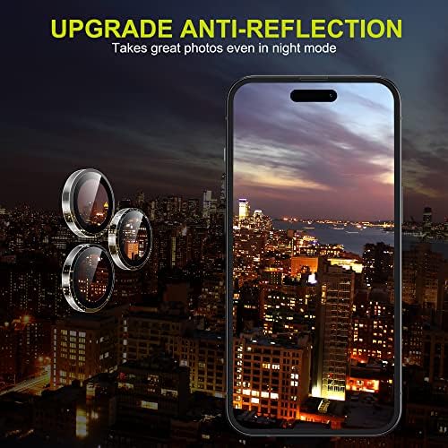 WSKEN para iPhone 14 Pro Max / iPhone 14 Protector de lente de câmera Pro, [modo de tiro noturno] HD temperado Metal
