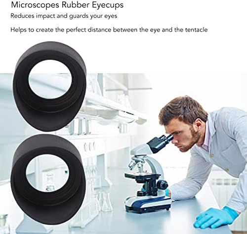 Microscópio ocular, 2pcs microscópios Eyecups de borracha, obras oculares dobráveis ​​profissionais para proteger