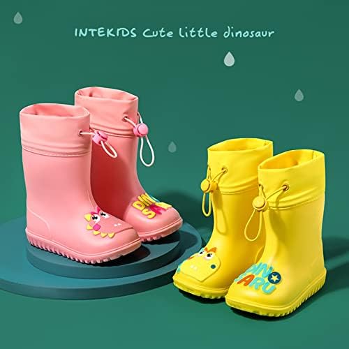 Cartoon Dinosaur Children Boots Rain Boots Non Slip Perra impermeabilizados Rainboots Rain Shoes Tennis Shoes Girl