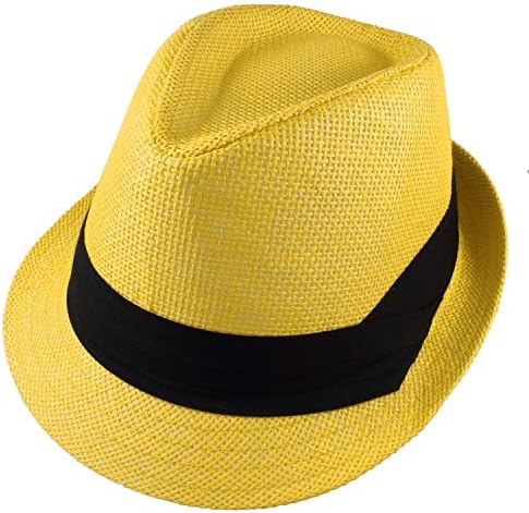 Gelante Summer Fedora Panamá chapéus de palha com banda preta