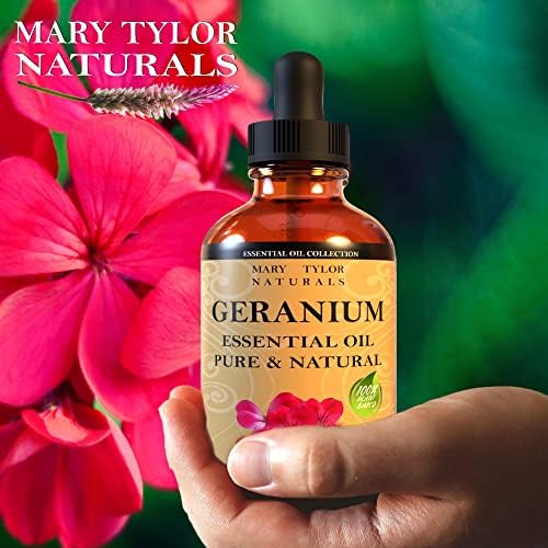 Oil de gerânio, grau terapêutico premium, puro e natural, perfeito para aromaterapia, difusor, DIY por Mary