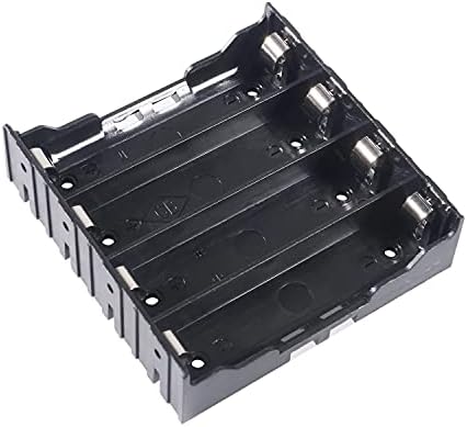 Dorhea 18650 Battery Case Holder com pinos, 6pcs 4 slot x 3,7v caixa de armazenamento de bateria Bateria de plástico preto caixa de