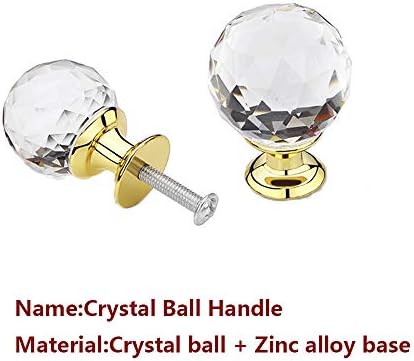 GBSTORE 5 PCS Crystal Ball Glanging Cupboard Drawer Cledrobe Knobs de guarda