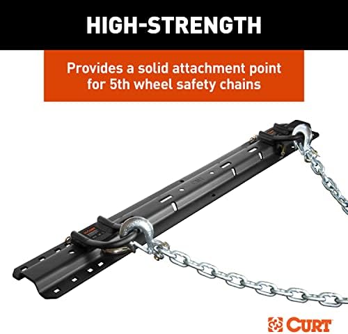 CURT 16000 5º Hitch Chain Chain Anchors, ajusta os trilhos padrão da indústria