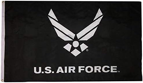 American Wholesale 3x5 Usaf Air Force Wings Bandeira de poliéster preto 3'x5 'Banner Grommets