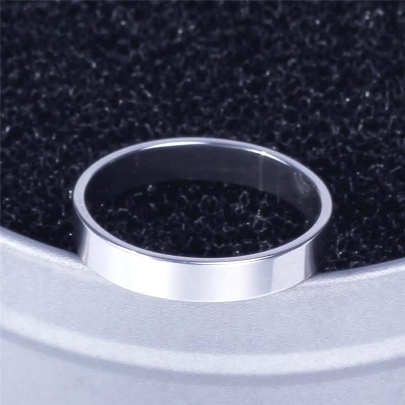 Kolesso 316l 4mm Rings Tiny Band Ring para homens e mulheres moda prata cauda anel-80295