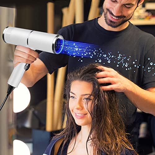 Secador de cabelo com difusor, secador de cabelo portátil de viagem leve, secador de cabelo de condicionamento iônico versátil com bico