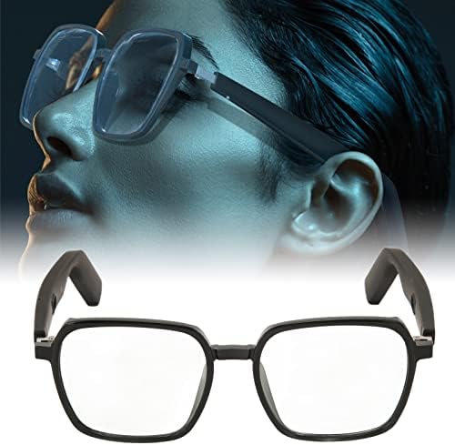 Óculos Bluetooth, óculos de áudio inteligentes com 2 microfone, alto -falante de ouvido aberta de lente Anti Blue Ray com Touch