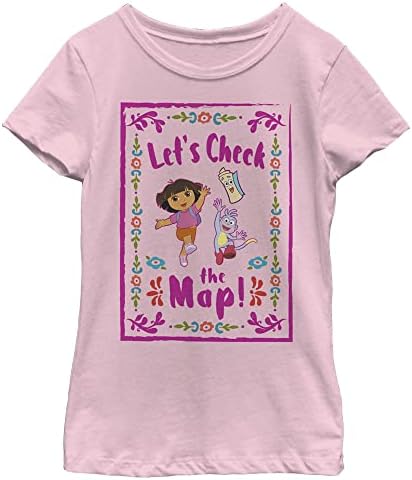 Nickelodeon Dora, o explorador, a camiseta de manga curta do mapa Girls