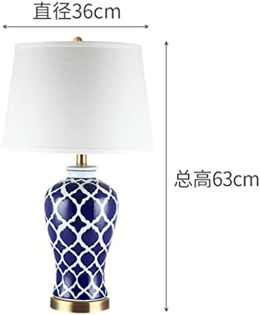 Sdfgh Classical Porcelain Ceramic Table Lamp para sala de estar Estudo de cama Lâmpada de cabeceira decoração de casa leve