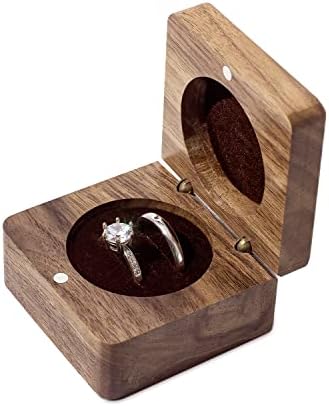Almofadas de caixa de portador de anel wislist duplo xi escultura para a cerimônia de casamento proposta de noivado de madeira