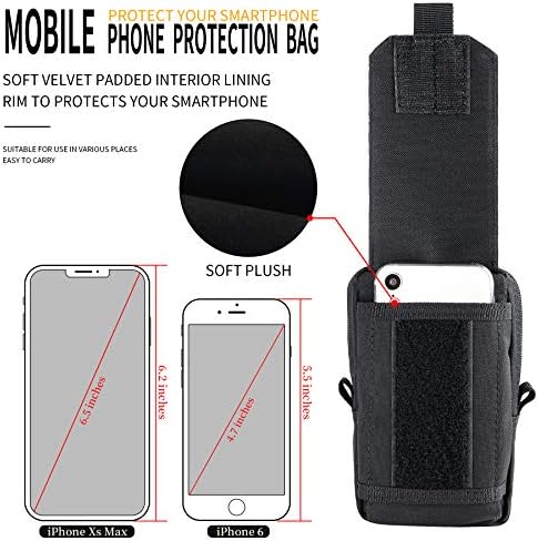 Ironseals Multi-Purpose Molle Bolsa Bolsa de Coloque Mobile Pouch Pouch Holster para iPhone 14 Plus/13 Pro Max/iPhone