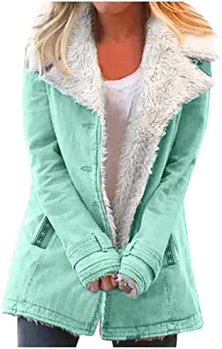 Twgone feminino casacos de inverno Moda Chapéu de cor sólida solta e colar de lã com jaqueta de bolso