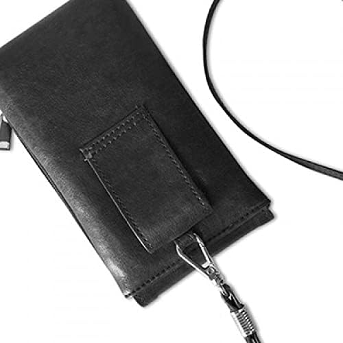 Merry Mas Man Ilustração Phone Wallet Burse pendurada bolsa móvel bolso preto