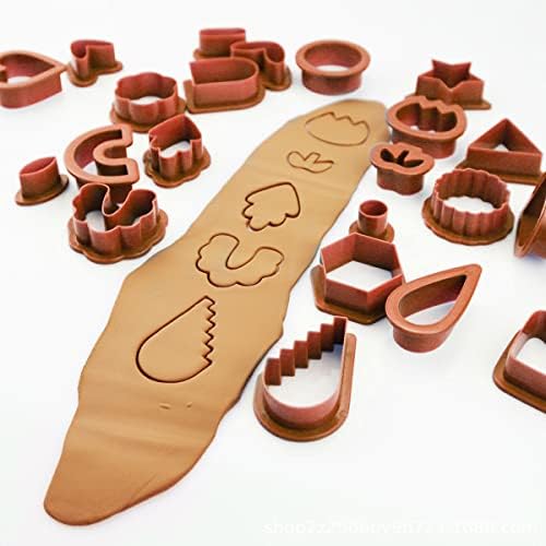 Tnjskce 24pcs Brincha de argila Cutters para jóias de argila de polímero Fazendo tamanhos diferentes e forma irregular