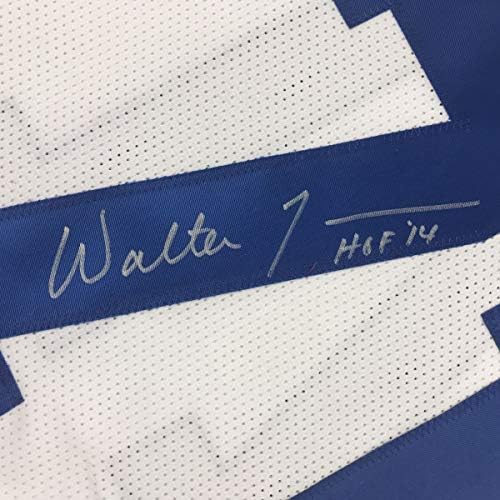 Autografado/assinado Walter Jones Hof 14 Seattle White Football Jersey JSA COA