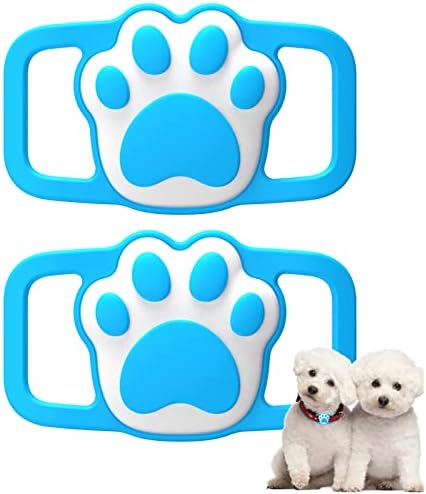 Lopnord Airtag Dog Collar Titular compatível com Apple Air Tag GPS, 2 pacote de pacote Airtags Dog -Tag Colar Caso de silicone