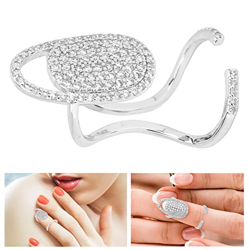 Anéis de unhas femininas, anéis de tampa de unhas anéis de decoração de dedos ajustáveis ​​belo índice prático de Índice de