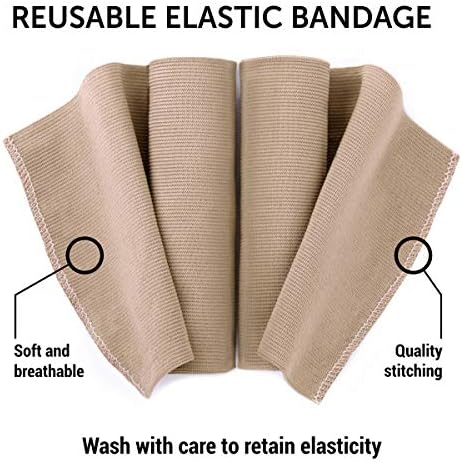 Premium Elastic Bandage Wrap - 2pk + 18 clipes extras - 6 pol.