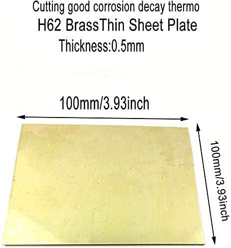 Placa de latão folha de cobre pura papel alumínio h62 metal de latão folha folha placa de papel espessura 4pcs placa de latão placa