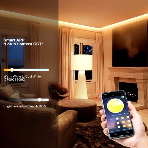 Controlador LED branco ajustável Wefomey, 5-Key 360 ° RF Mini controle remoto sem fio e de aplicativo com função Dimmable