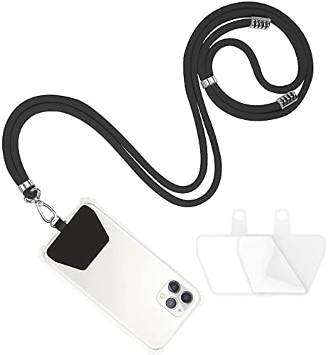 Takyu Telefone cordão, cordão de celular universal Crossbody com 2 pacote de conector transparente de embalagem