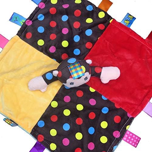 Taggies suaves Multicolour Label Baby Toy, colorido Cobertor de cor boneco mini fofos fofos agarrar bonecas reconfortantes bonecos