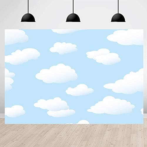Blue Sky White Cloud Bordarp Birthday Party Beddrops Kids Photography Backging Studio Props 8x6ft
