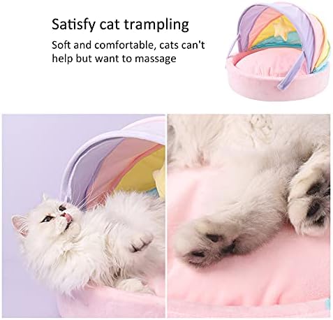 NSDRBX Rainbow Cat Litter, o tecido é delicado e não tem senso de restrição. Use recheio de algodão PP para dar a animais de