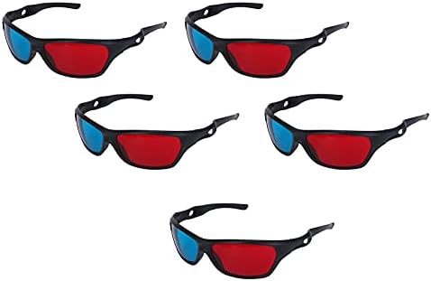 Cwdrdx 5x vermelho e azul Anaglyph Dimensional 3D Vision Glasses para DVD de jogo de TV