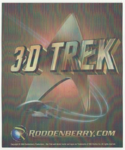 Cartão de postagem lenticular 3-D Star Trek 4 x 6 polegadas