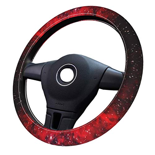 Universo Red Nebula Carra de direção de carro, volante feminino com tampa de proteção anti-esquisitos para o volante,