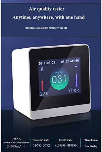 Renslat Termômetro Digital PM2.5 Tester de qualidade do ar TFT Exibir temperatura elétrica e terminador de umidade do medidor e