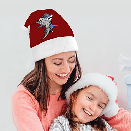 Shark Tornado Christmas Hat Hat Papai Noel Hats de Natal Funny Hats Hats para Mulheres/Homens
