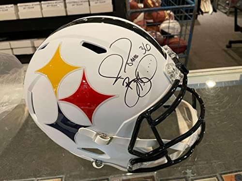 Jerome Bettis Pittsburgh Steelers Réplica em tamanho real JSA - Capacetes NFL autografados