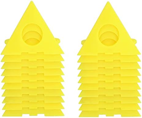 Pirâmide do YWBL-WH 20pcs Pirâmide, suporte de cone de conexão do kit de plástico riser pirâmide para a porta do gabinete