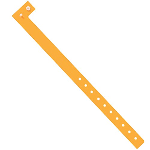 Palavras de suprimento de pacote superior de pulseiras plásticas diurnas, 3/4 x 10, laranja