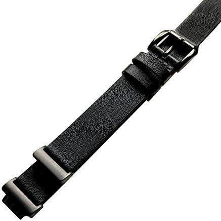 Nickston Black Double Wrap Leather Band compatível com Fitbit Inspire e Inspire HR Fitness Tracker duas vezes em torno da pulseira