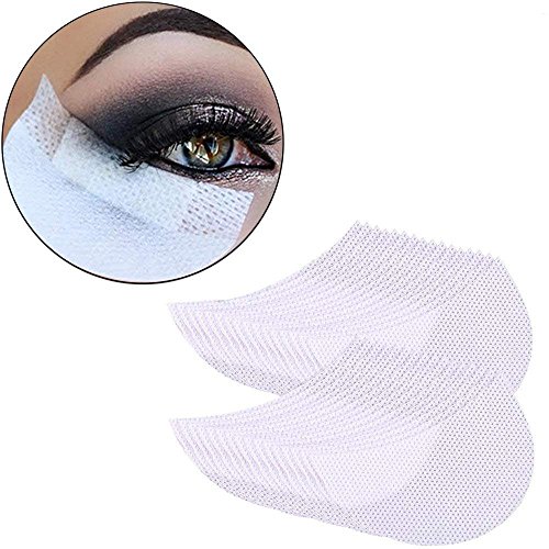 Pacote de adamai de 100pcs Professional Dispositable Shields de sombra sob a sombra dos olhos dos olhos Extensões de cílios com maquiagem
