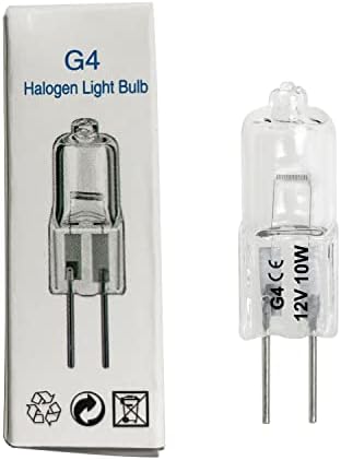 G4 LUZ FEITO DE LUZ 10PCS G4 10W 12V 2 pinos Bulbos de cápsula branca quentes de halogênio Bulbos